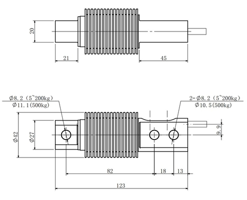 Cảm biến tải trọng một điểm bằng thép không gỉ 20v Cảm biến tải trọng đo biến dạng 10kg đến 500kg