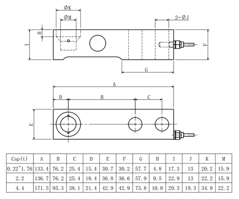 Cảm biến cảm biến lực nén 0,22t-4,4t Cảm biến ứng suất bằng thép không gỉ 350 Ohm